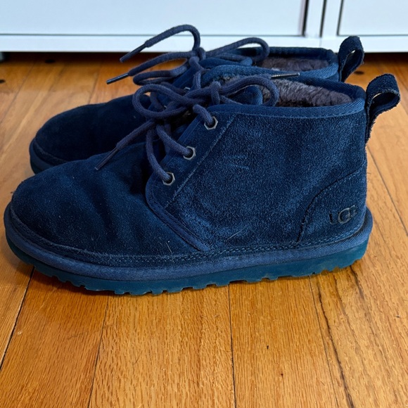 UGG Dark Blue Suede Ankle Boots - Picture 3 of 4